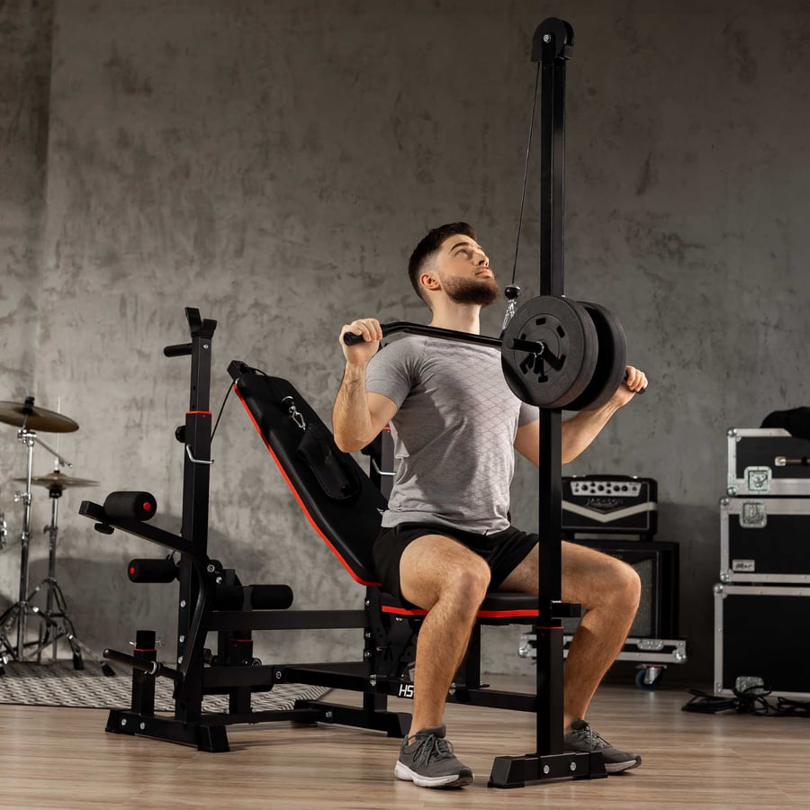 Hantelbank HS-1075 mit Latzug