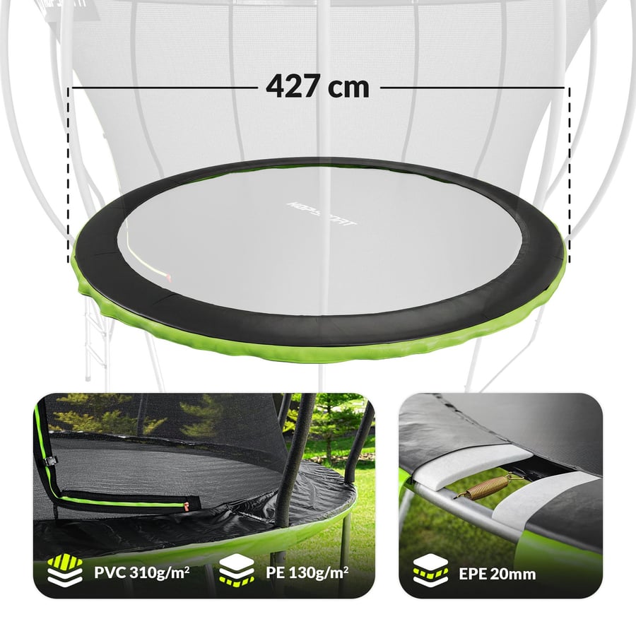 Randabdeckung 427 cm / 14FT HS-TSC014DZ  - Schwarz/Grün