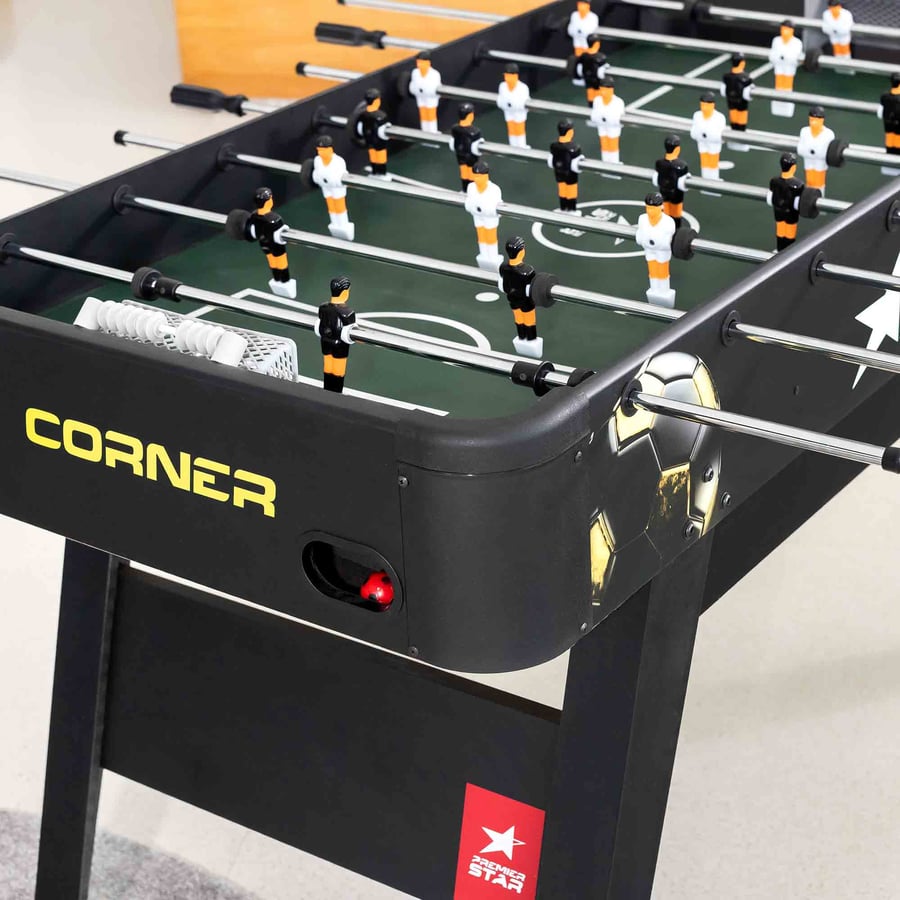 Tischkicker CORNER- schwarz-rot