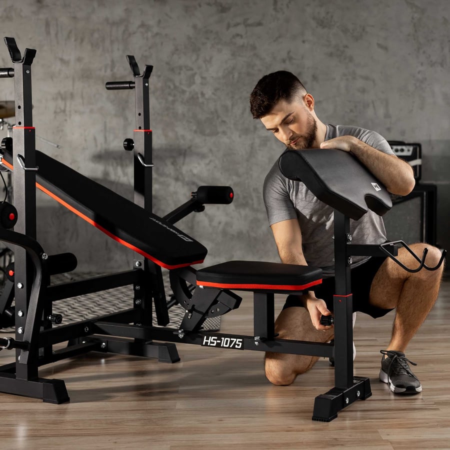 Hantelbank HS-1075 mit Curlpult