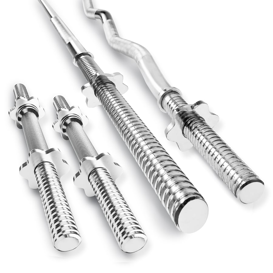 Hantelset 116 kg mit Curl-,Kurz