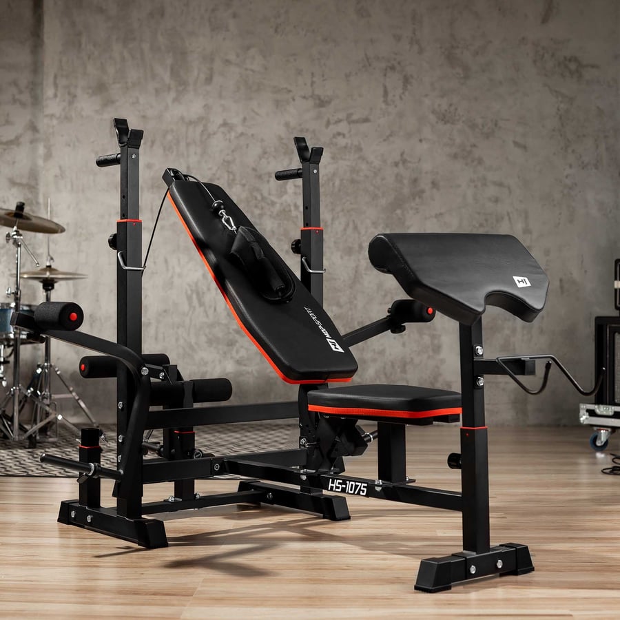 Hantelbank HS-1075 mit Curlpult