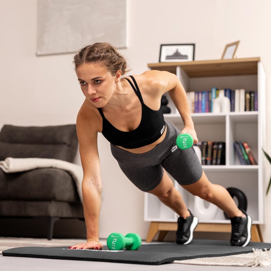 Zestaw hantelek winylowych okrą