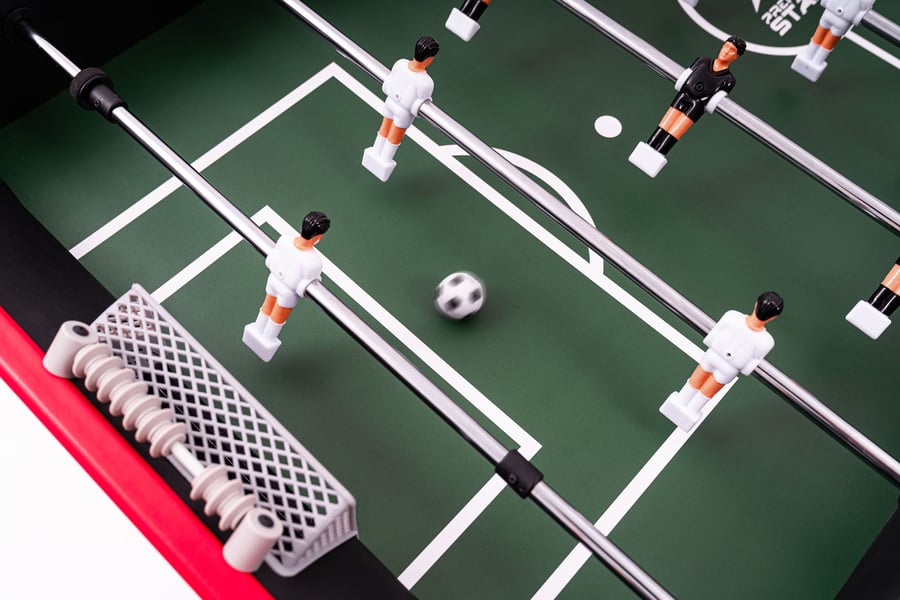 Tischkicker CORNER- schwarz-rot