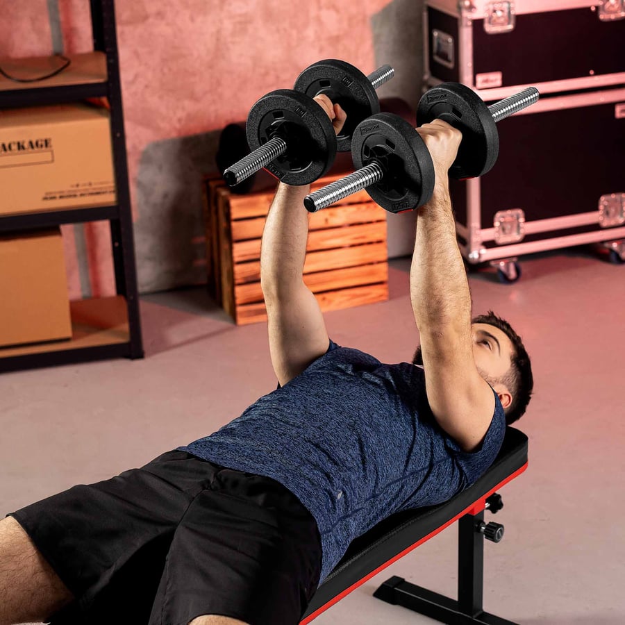 Hantelstangenset mit Lang-, Sup