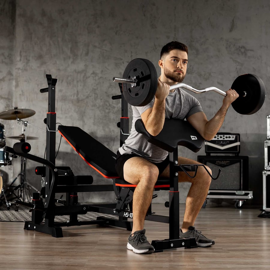 Hantelbank HS-1075 mit Curlpult